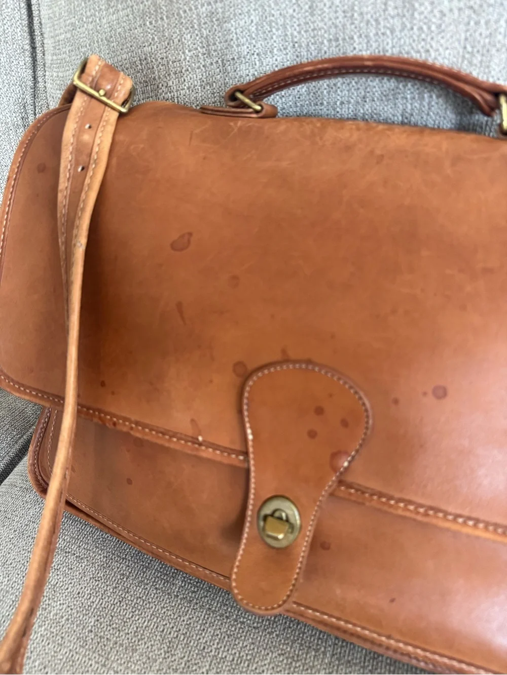 Project vintage coach metropolitan briefcase laptop leather messenger bag